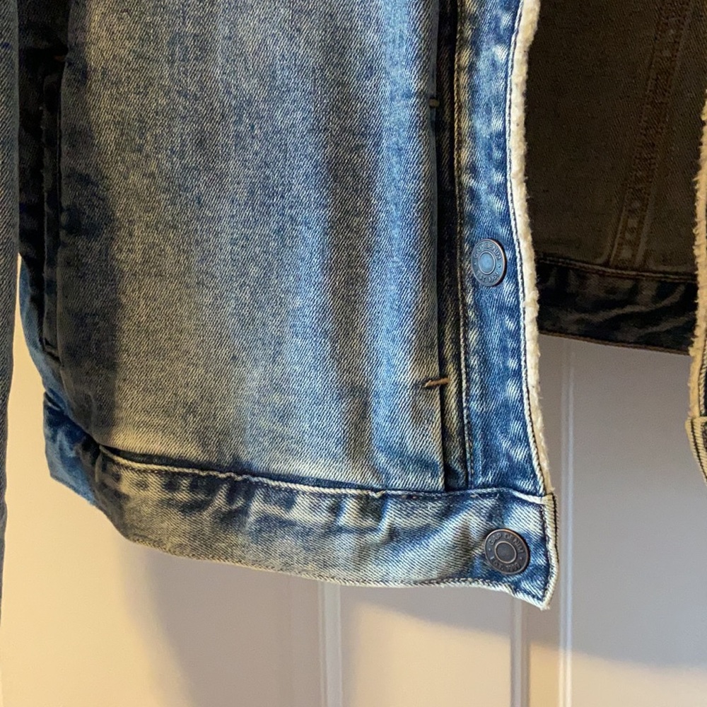 Shearling Denim Jacket - image 4